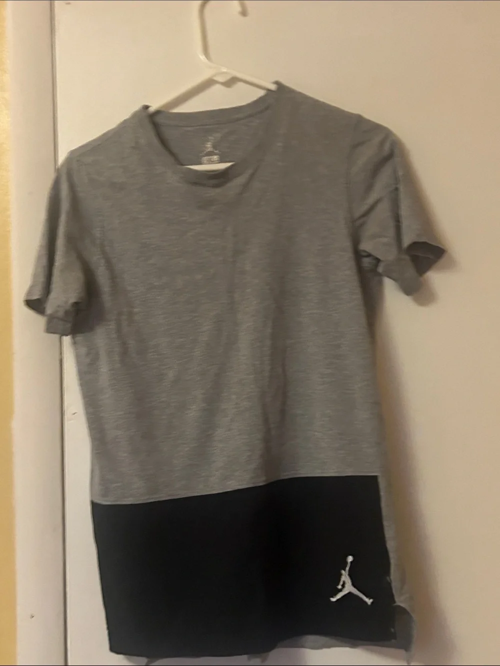 Jordan Men's Short-Sleeve Crewneck Tee in Gray with Black Accent